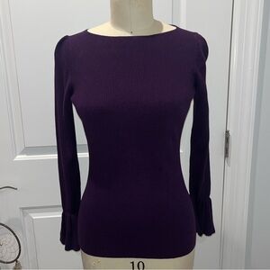 Deep Purple Boat Neck Sweater